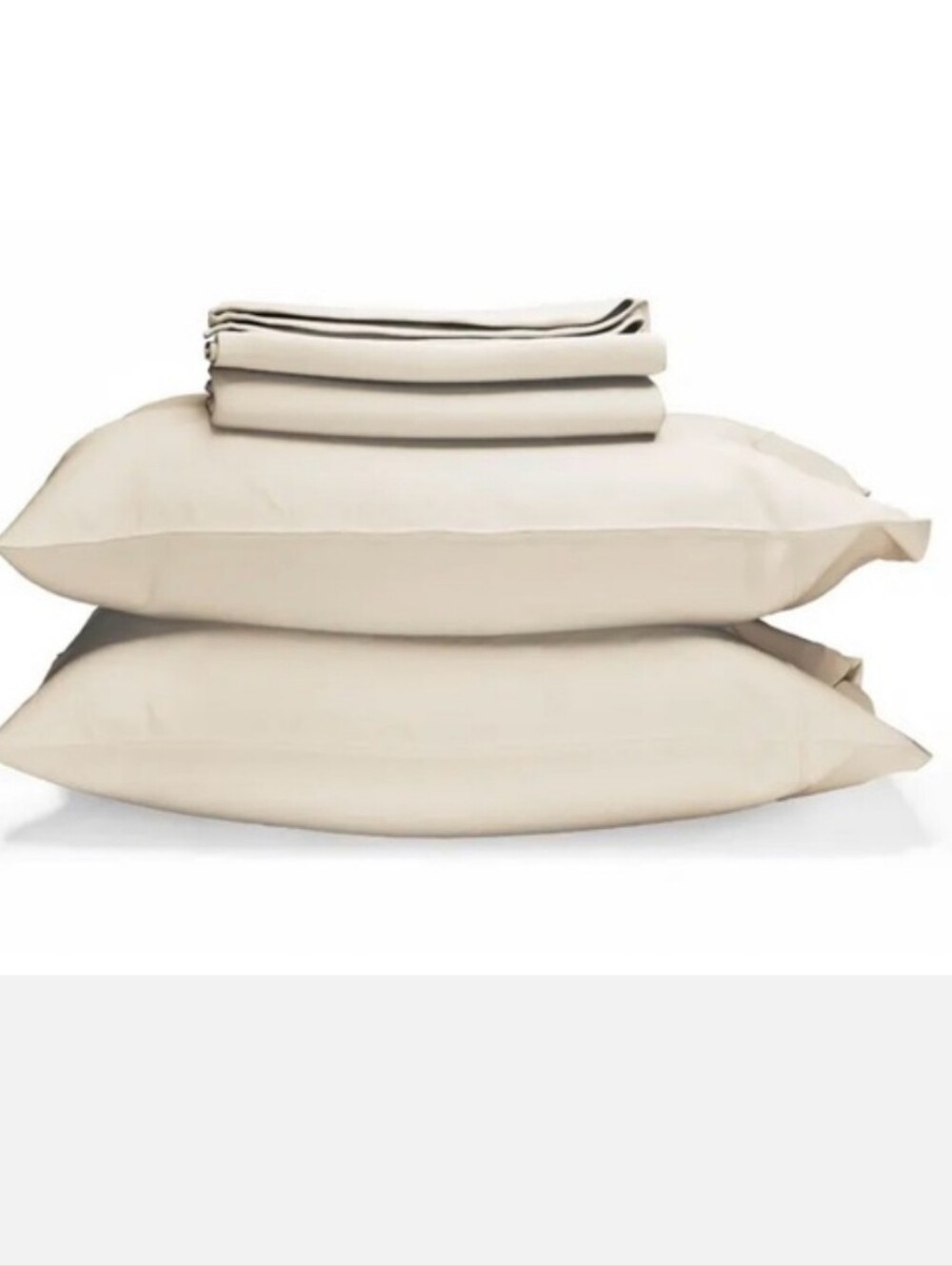 NATUREPEDIC Organic Sateen STANDARD Size Pillowcase Pillow Case Set Cream